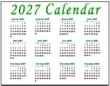 2027 Calendar