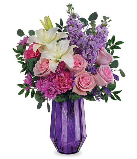 Teleflora Lavender Whimsy Bouquet Deluxe - Nationwide Florist Delivery