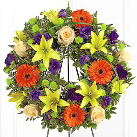 White Funeral Wreath in Basehor, KS
