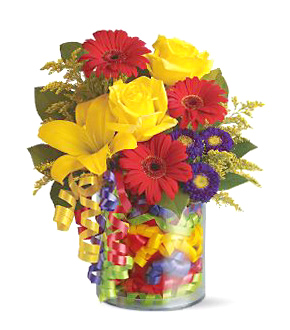 - Teleflora® Birthday Ribbon Bouquet